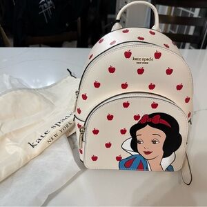 Kate Spade White and Red Snow White Backpack NWT